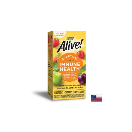 Алайв имунна формула с масло от риган, билки, витамини и цинк Alive! Immune Health 30 софтгел капсули