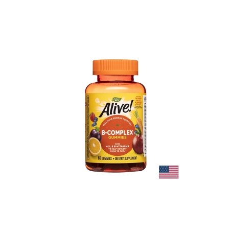 Витамини В-комплекс Алайв Alive! B-Complex Gummies 60 желирани таблетки