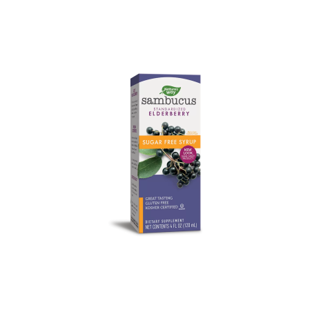 Самбукус сироп с черен бъз (без захар) Sambucus Sugar Free Syrup 120 ml