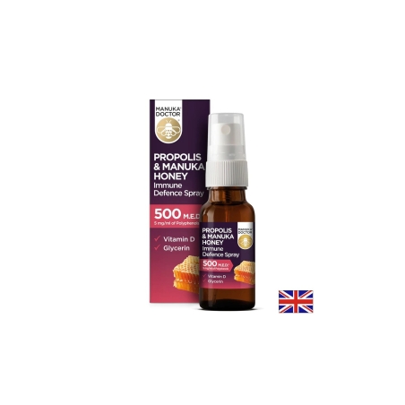 Propolis & Manuka Honey Immune Defence Spray Спрей за уста за имунна защита с прополис и мед от манука 500 M.E.D 20 ml