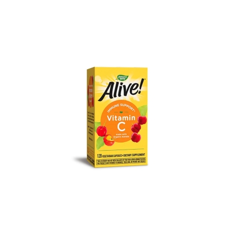 Витамин С от ацерола organic Алайв Alive! Vitamin C Immune Support 120 капсули