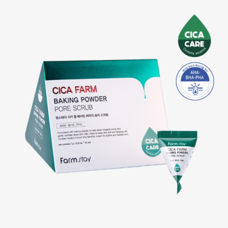 FARMSTAY Cica Farm Baking Powder Pore Scrub 7ml -25 бр.