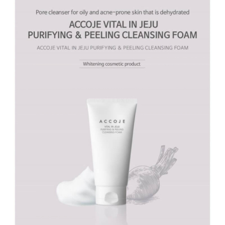 ACCOJE Vital in Jeju Purifying Peeling Cleansing Foam -150 ml.