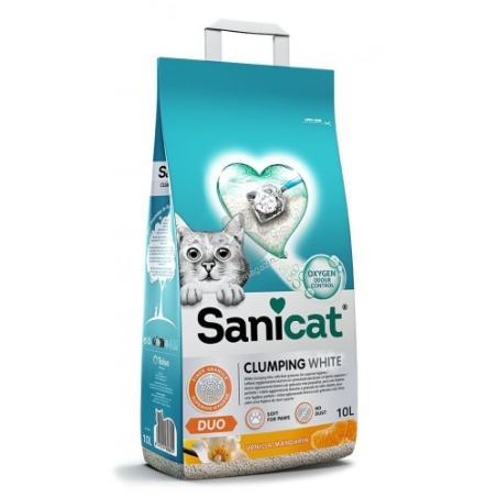 Sanicat Clumping White DUO - бентонитова тоалетна 10 литра