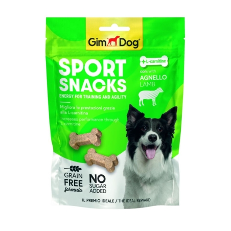 GimDog Sport Snacks – Мини кокалчета с агнешко 150 г. Лакомство за кучета с L-карнитин.
