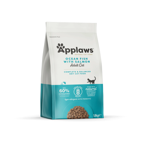Applaws Adult Cat Ocean Fish with Salmon - суха храна за котка с 50% океански риби и сьомга - 1.8кг