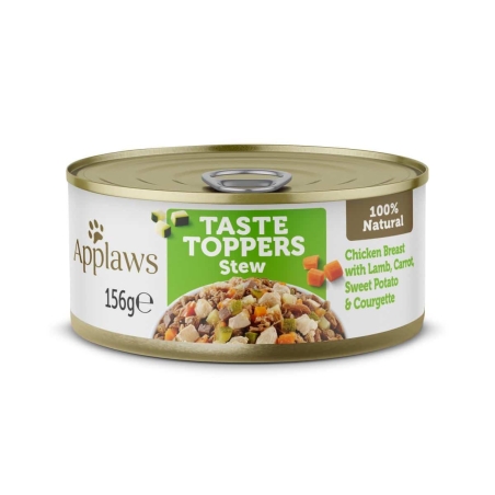 Applaws Chicken breast with Lamb - Консерва за куче месни хапки агнешка яхния с пиле, моркови, тиквички и батати 156гр