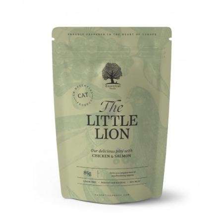 Essential The Little Lion - пауч за подрастващи котенца с пилешки филенца и сьомга 85 гр.