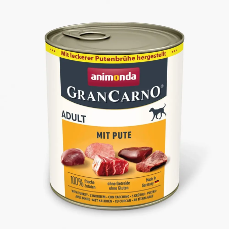 GranCarno Dog Adult консервирана храна за кучета с пуйка, 800 г