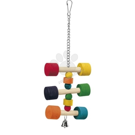 Ferplast - Parrot Toy pa4091 - дървена играчка за средни и големи папагали 11,5 / 11,5 / 31 cm