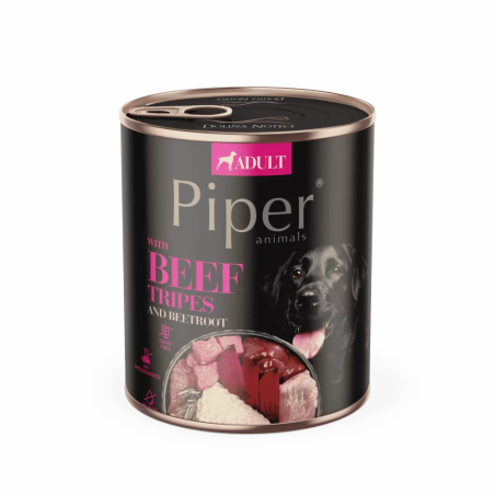 Piper Adult Dog храна за кучета с говеждо шкембе и червено цвекло, 800 г