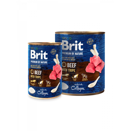 Brit Premium by Nature Beef with Tripe – консервирана храна за кучета с говеждо и шкембе 0.800 кг.