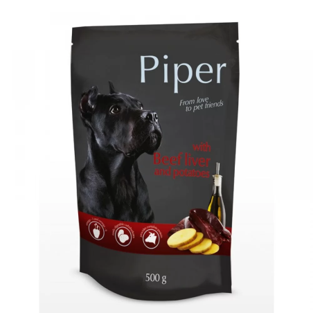 Piper Adult пауч телешки дроб/картофи, 500 гр