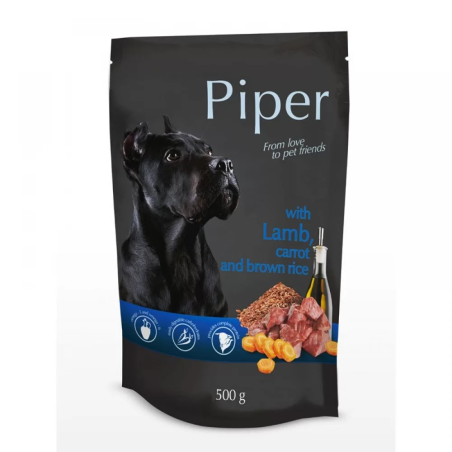 Piper Adult пауч агне/морков/каф.ориз, 500 гр