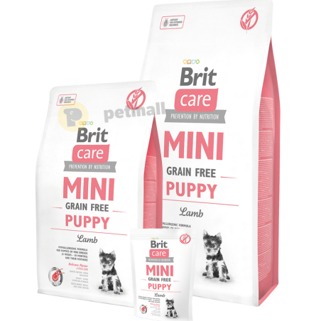 Пълноценна суха храна Brit Care Mini Grain Free Puppy – за малки кученца от дребните породи 0.400 кг.
