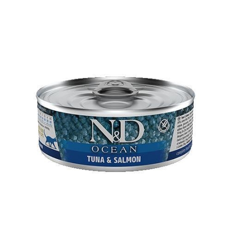 N&D Ocean Tuna & Salmon консерва за израснали котки с риба тон и сьомга 70 гр