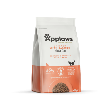 Applaws Adult Cat Chicken with Salmon - суха храна за котка с 80% пиле и риба сьомга - 400г