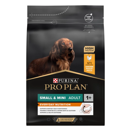 Purina Pro Plan Adult Small and Mini - суха храна за израснали кучета от дребни и мини породи с пиле - 3 кг