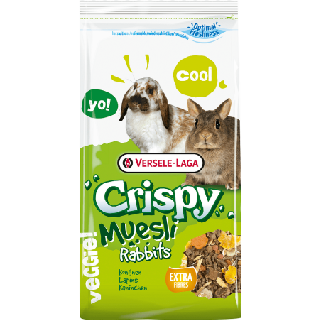 Versele Laga Crispy Muesli Rabbits - Пълноценна мюсли храна за мини зайци - 1 кг