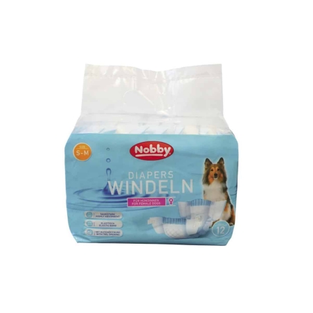 NOBBY - Diapers female dogs - памперс за женски кучета 12 бр.
