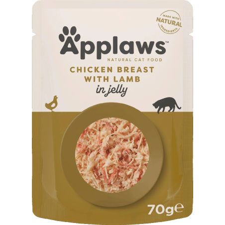 Applaws Chicken with Lamb in Jelly - Пауч за котка пиле и агне в желе 70г