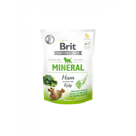 Brit Care Dog Functional Snack Mineral Ham for Puppies – лакомство за кученца с шунка и водорасли 150гр. 0.150 кг.