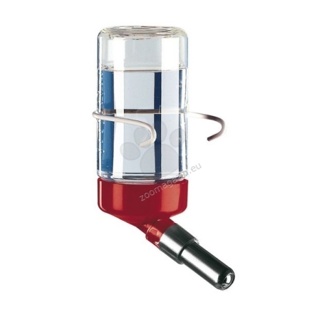 Ferplast - Drinky 75 l180 - кръгла поилка с метално захващане /червена, бяла / 7 / 4 / 11 cm - 0,075 L