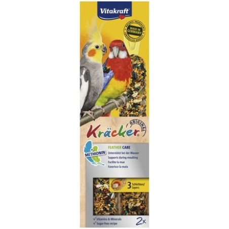 Vitakraft ® Kräcker ® - Оригинален Крекер на Витакрафт за ОПЕРЕНИЕ, 2 бр., за СРЕДНИ ПАПАГАЛИ