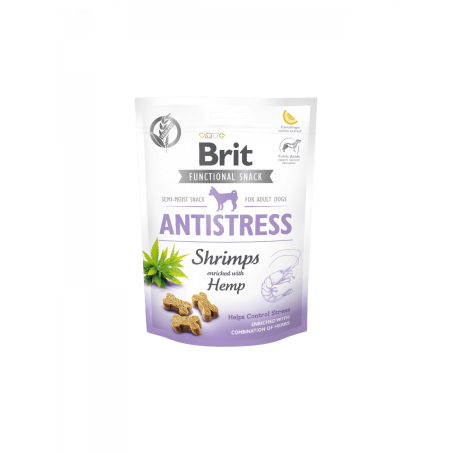 Brit Care Dog Functional Snack Antistress Shrimps – антистрес лакомство със скариди и коноп 150гр. 0.150 кг.