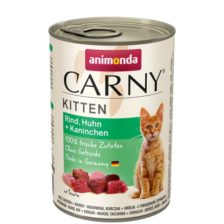 Carny Kitten 400 г говеждо + пиле + заек