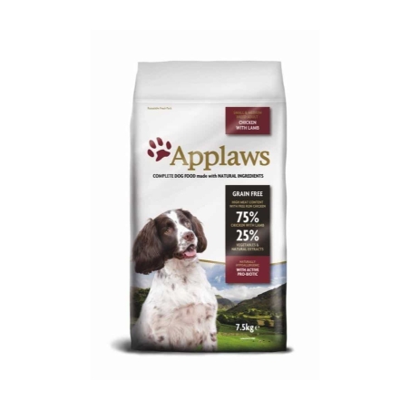Applaws Adult Small and Medium Chicken with Lamb - суха храна за кучета от малките и средни породи, 75% агне и пиле - 2кг