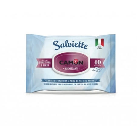Camon Myhrr Scented Cleaning and Purifying Chlorhexidine Wipes - мокри кърпички с хлорхексидин, за почистване и дезинфекция 40 броя