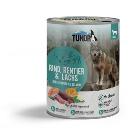 Tundra консерва с говеждо, елен и сьомга - 400