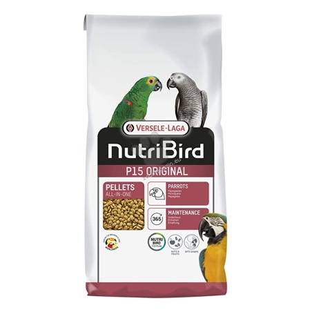 NUTRI BIRD P15 ORIGINAL 1KG- ПЪЛН. ЕКСТРУДИРАНА ХРАНА ЗА ЕЖЕДНЕВНО ХРАНЕНЕ НА ГОЛЕМИ ПАПАГАЛИ