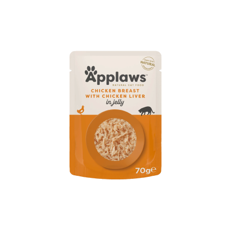 Applaws Chicken with Liver in Jelly - Пауч за котка пиле и дроб в желе 70г