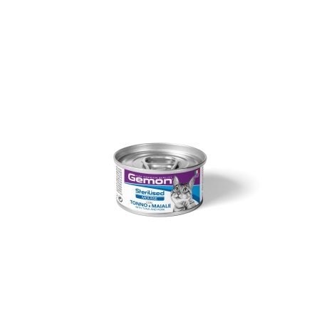 МУС GEMON Sterilised CAT 85g TUNA&PORK - за кастрирани котки с риба тон и свинско