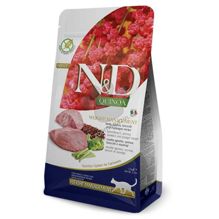 N&D CAT QUINOA WEIGHT LAMB 1.5 KG с агнешко и броколи