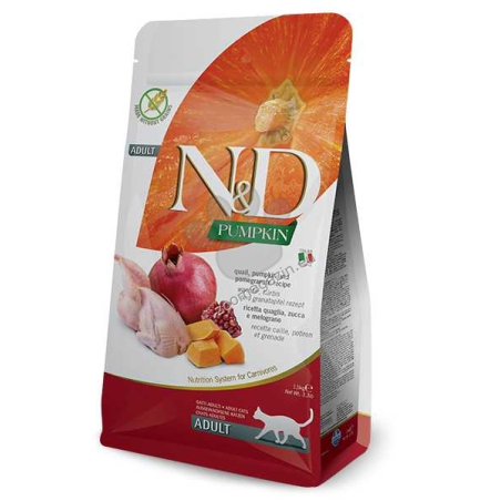 N&D CAT ADULT PUMPKIN 1.5kg коте,тиква с пъдпъдък и нар