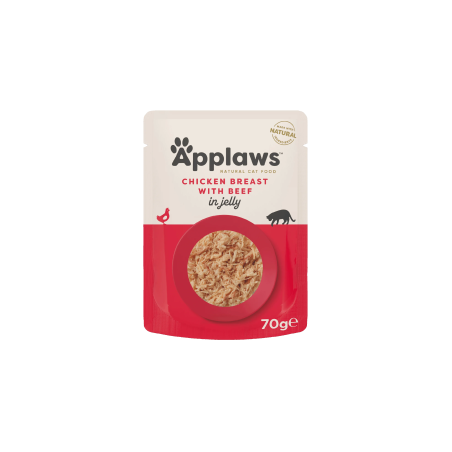Applaws Chicken with Beef in Jelly - Пауч за котка пиле и телешко в желе 70г