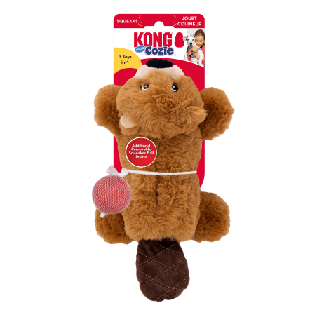 KONG Cozie Pocketz Beaver пухкав бобър с махаща се пищялка 22.86 см