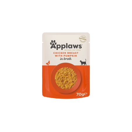 Applaws Chicken with Pumpkin in Broth - Пауч за котка пиле с тиква в бульон 70г