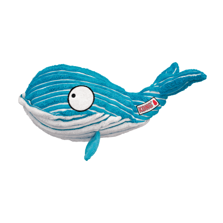 KONG CuteSeas Whale сладък кит с пищялка и пукащ звук 22.86 см