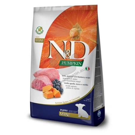 N&D DOG PUMPKIN PUPPY MED/MAXI 2.5KG куче,агнешко и боровинки