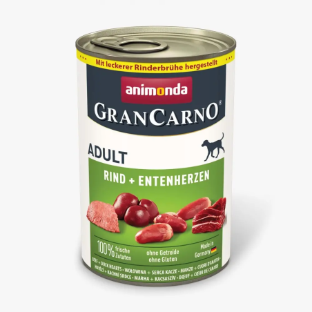 GranCarno® Adult телешко и патешки сърца, 400 г