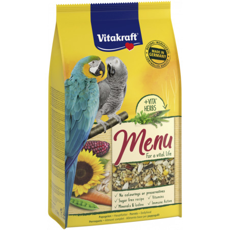 МЕНЮ ЗА ГОЛЯМ ПАПАГАЛ, + VITA®HERBS*, Vitakraft - 1кг