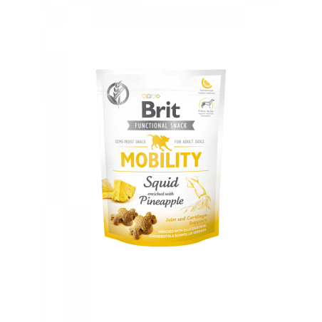 Brit Care Dog Functional Snack Mobility Squid – лакомство за стави и мобилност с калмари и ананас 150гр. 0.150 кг.