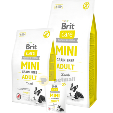 Пълноценна суха храна Brit Care Mini Grain Free Adult за пораснали кучета от малките породи 0.400 кг.