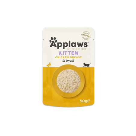 Applaws Kitten Chicken Breast in Broth - Пауч за малки котенца с пилешко филе в бульон 50 гр