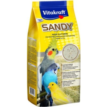 Vitakraft® ПЯСЪК ЗА ПТИЦИ “Sandy” (3 +) + С песъчинки за храносмилането + Минерални вещества + Приятен аромат на анасон, 2.5 кг