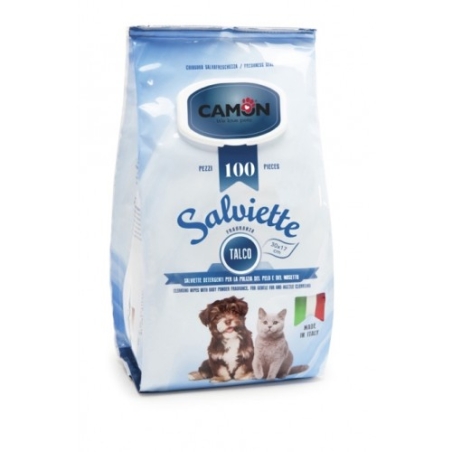 Camon Salviette - мокри кърпички за почистване с талк 100 броя